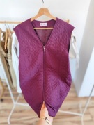 Kamizelka bezrękawnik pikowana 42 xl JuliAnne fioletowa na zamek cienka 