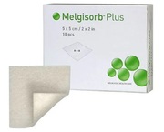 *Molnlycke Melgisorb Plus - gojenie się ran-opatrunki Alginatowe- 10szt 5x5