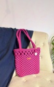 Torebka handmade na ramię różowa 