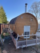 Sauna z przedsionkiem i przyczepką