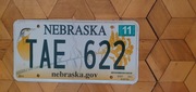 Nebraska tablica rejestracyjna usa oryginal