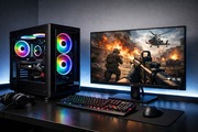 Komputer Gamingowy + Monitor– Ryzen 5 5600 / RX 8GB / 16GB RAM / 1TB 