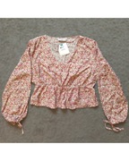 Krótka bluzka w kwiaty r. 40