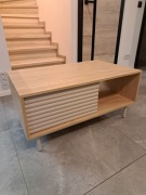 Stolik kawowy, ława, kaszmir, dąb olejowany