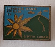 XIV RAJD LUBAŃSKA JESIEŃ 1984 - odznaka  PTTK