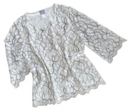 Biała bluzka, koronkowa, rękaw 3/4, Fair Lady, rozmiar 44 (XL-XXL) NOWA