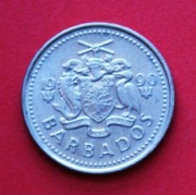 10  Centów  1990  r -     Barbados    Mewa   stan !!!