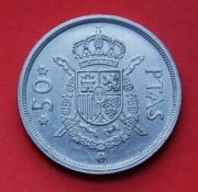 50 Peset    1975 r  -   Hiszpania  / gwiazdka  78 /    stan !!