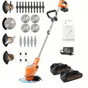 Akumulatorowa Kosa Podkaszarka 2x AKU 900W Elektryczna Zestaw Tarcze