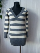 Oasis wełniany długi sweter w serek S M