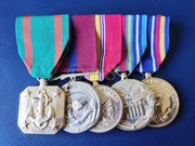 US Marine Corps - szpanga 5 medali - anodised 