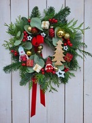 Wianek świateczny, prezent, dekoracja świąteczna