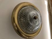 Plafon, kinkiet Mosiężny z PRL 