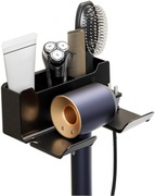 Hmakgg Uchwyt na suszarkę do włosów, ścienny, bez wiercenia, czarny