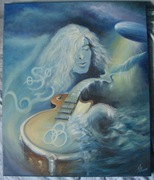 Led Zeppelin, Robert Plant, obraz olejny na płótnie