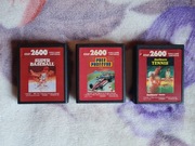 Atari 2600 zestaw 3 gier Pole Position / Tenis / Baseball