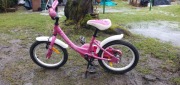 Rower dziecięcy Kellys Emma koło 16 " różowy + hulajonga + kask