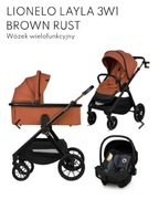 Nowy wózek Lionelo layla 3w1 kolor Brown rust