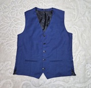 Kamizelka garniturowa M Granatowa  Jack & Jones 24 % Welna 16 % wiskoza