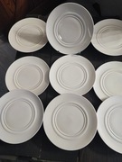 Stare talerze deserowe ciekawe zdobienie Vintage