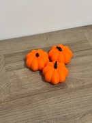 Pomarańczowe dynie dekoracyjne 3D – zestaw 3 szt jesień & Halloween