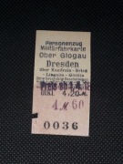Magnes Bilet Ober Glogau (Głogówek) - Dresden