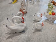 Małe figurki szklane, typu Murano i kryształowe 