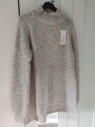 Sweter tunika półgolf L/xl melanż 