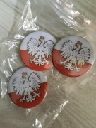 Przypinki patriotyczne Flaga + Godło Polski - Marsz Niepodległości, mecze