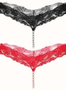 SEKSOWNE ZMYSŁOWE STRINGI Z PEREŁKAMI 2 PARY