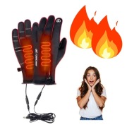 RĘKAWICE 2X RĘKAWICZKI PODGRZEWANE USB CIEPŁE ZIMOWE CZARNE ZIMA ROZM. XL