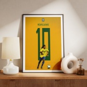 Ronaldinho koszulka, plakat A3, obraz, Brazylia