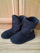 Buty botki czarne zamszowe z korzuszkiem roz 38 stan bdb