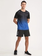 Męska koszulka tenisowa z krótkim rękawem niebieska XL 