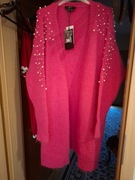 Kardigan ala moher z perełkami