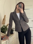 Brązowa marynarka dopasowana xs