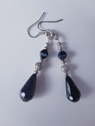 Eleganckie czarne kolczyki #handmade