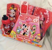 MYSZKA MINNIE zestaw prezentowy puzzle bidon itd