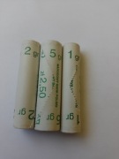 3 rulony monet 1,2 i 5 groszowych po 50 sztuk 2013 r