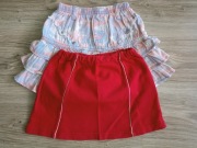 2 x Spódniczka krótka dziewczęca rozm. 104/116  - 4/6 lat