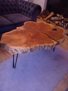 Stolik dębowy 125x70x47 cm blat 7 cm PRODUCENT