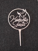 Pierwsza Komunia Święta średnica 15 cm topper na tort