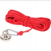 Magnes neodymowy wędkarski z linką 20 metrów do 150 kg udźwigu