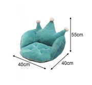 Nakładka Poduszka Pufa Na Krzesło Fotel Korona Różowa Dla Dzieci