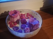  Magnoliowy Zmierzch Duża świeca sojowa z kwiatami