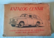 Katalog części  samochodu FSO Warszawa z 1958 roku