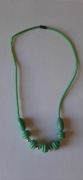 Zielony miętowy naszyjnik | PRL, vintage, retro