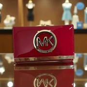 Czerwony portfel Michael kors 9x14 cm