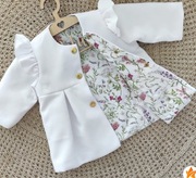 Adele biały płaszczyk do chrztu