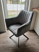 Krzesło Furnitex welur szary 1 szt.